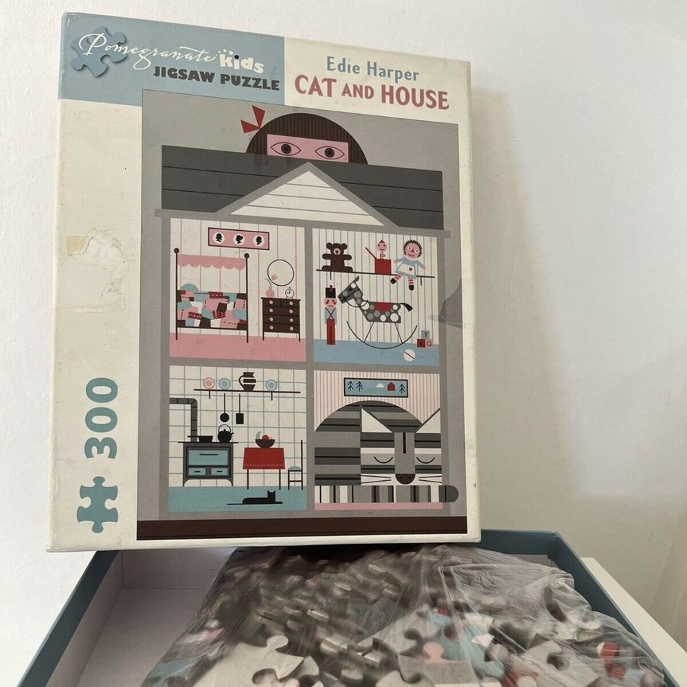 EDIE Harper ~ Cat and House ~ 300 piece ~Jigsaw Puzzle ~ by Pomegranate